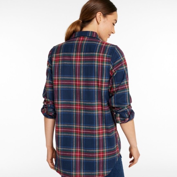 LL Bean scotch plaid flannel tunic - Picture 7 of 13